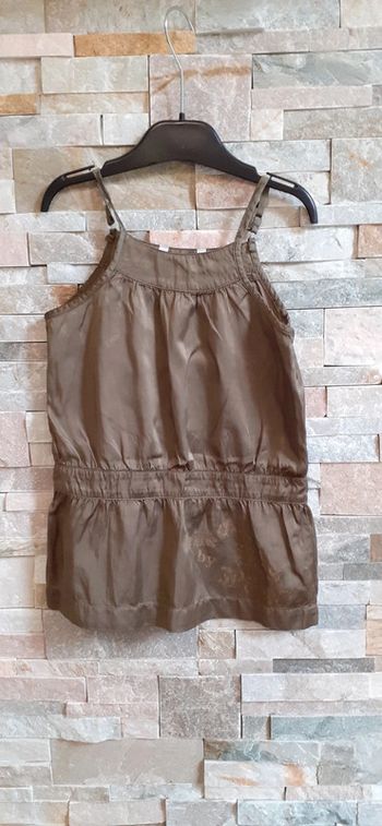 Robe satinée marron 5 ans 3 pommes