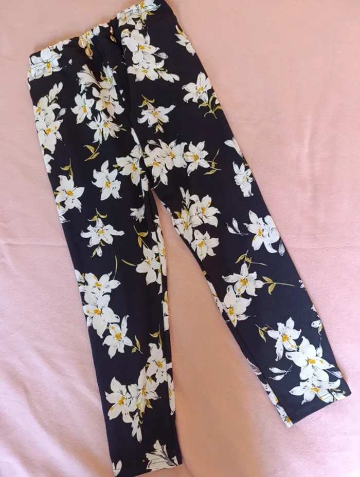 Pantalon fleuri maternité 46
