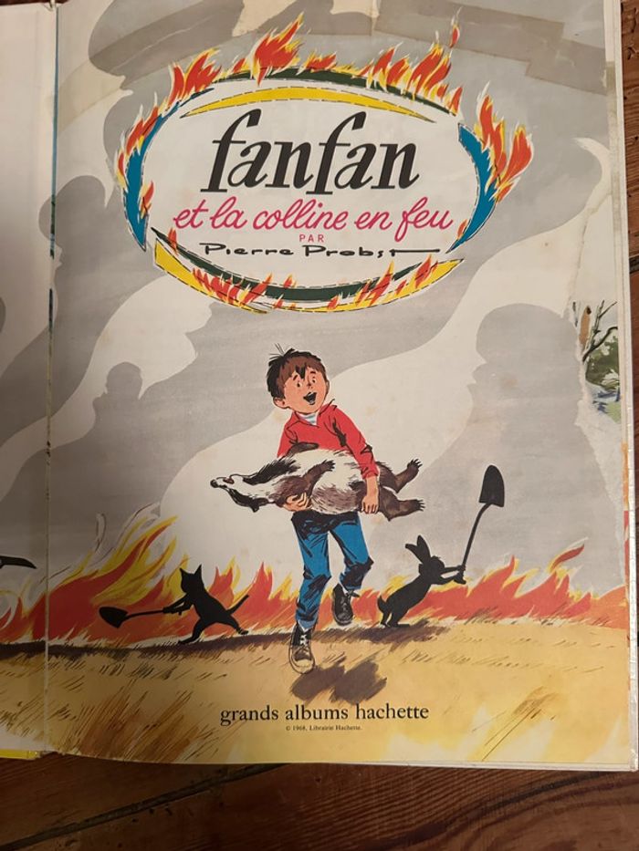 Pierre Probst Caroline - livre ancien Fanfan et la colline en feu grands albums Hachette - photo numéro 3
