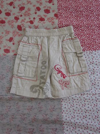 Short toile beige 12 mois
