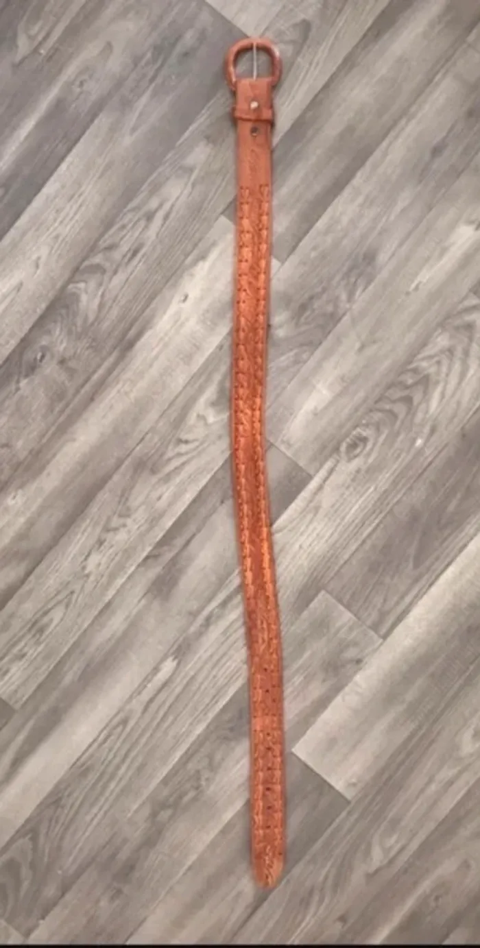 Ceinture cuire marron 105cm - photo numéro 6