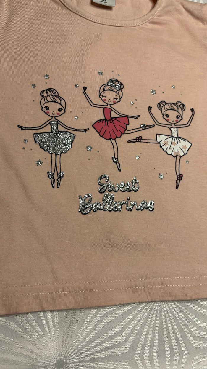 Tee-shirt manches courtes fille 24 mois - 92 cm - photo numéro 3