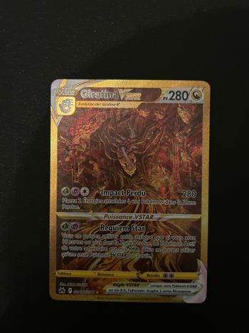 Carte Pokémon giratina V star gg69/gg70 zénith suprême 