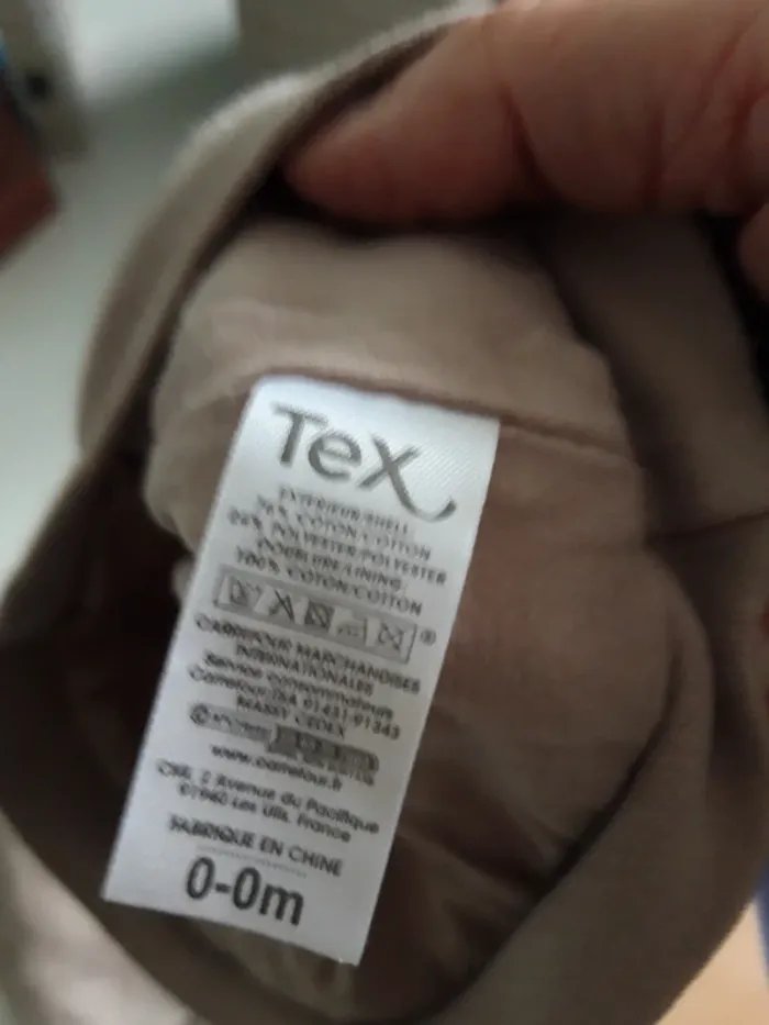Ensemble bonnet et moufles velours naissance - photo numéro 3