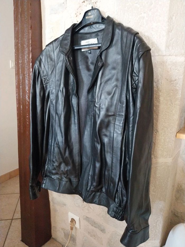 Manteau de cuir comme neuf taille 54 - photo numéro 5