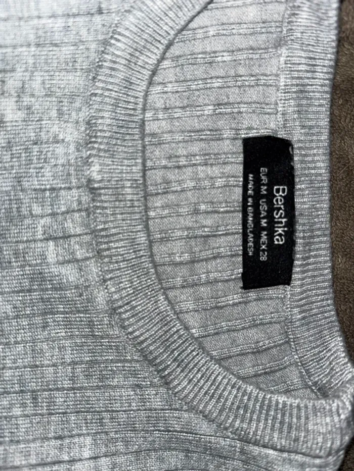 Tee-shirts Bershka, teeshirt femme gris taille M - photo numéro 2