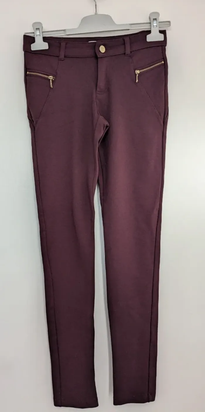 Pantalon skinny jegging violet prune promod taille 36 / taille 1 en très bon état