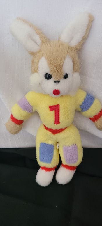 lapin nounours sportif ancienne peluche lapin
