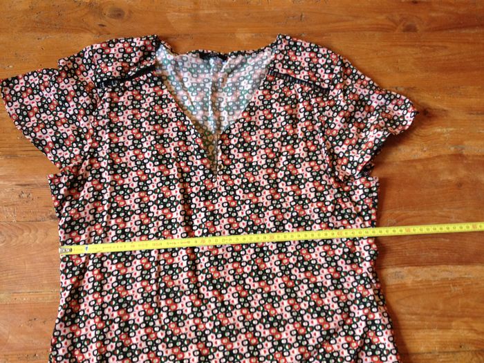 T shirt motifs fantaisie multicolores ✧ blouse manches courtes ✧ taille L ✧ Riu Paris ✧ look féminin - photo numéro 6