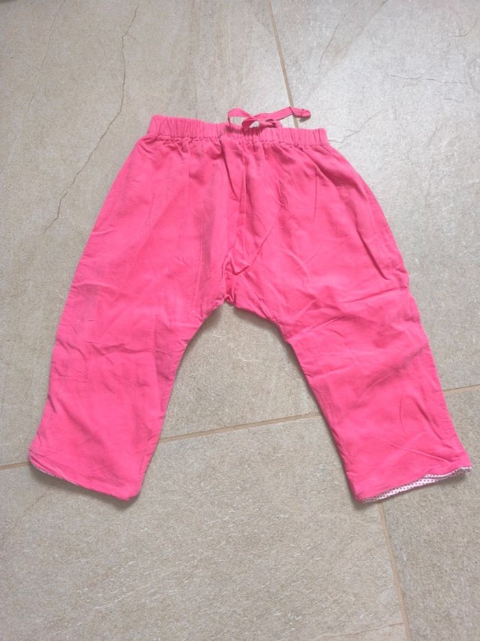 Pantalon coton Petit Bateau 12 mois rose fushia