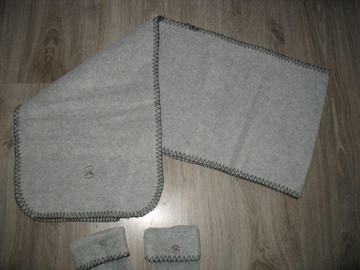 LOT DE 2 PCS : ÉCHARPE + PAIRE DE GANTS GRIS - TAILLE UNIQUE - NEUF - n°06 - photo numéro 2