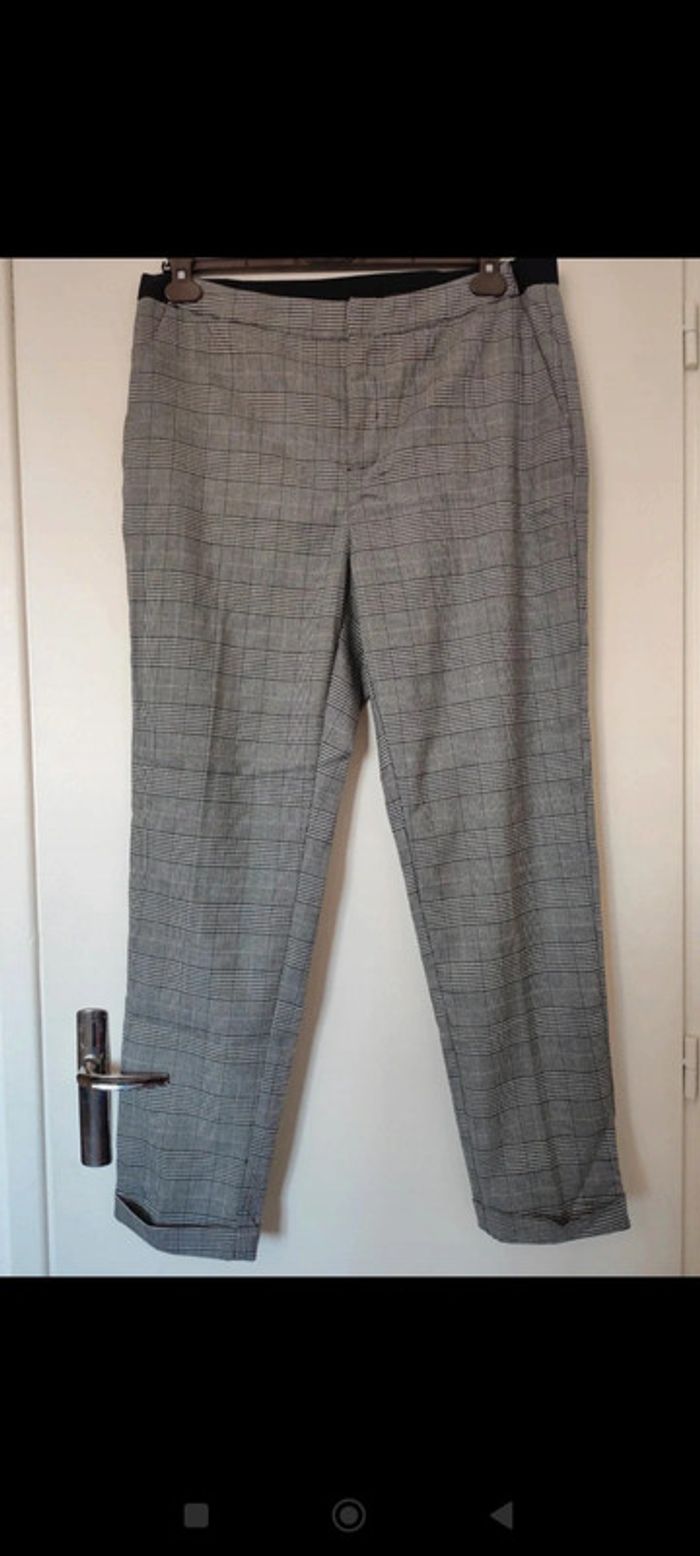 Pantalon gris Chino retroussé sur le bas taille 46 Gemo