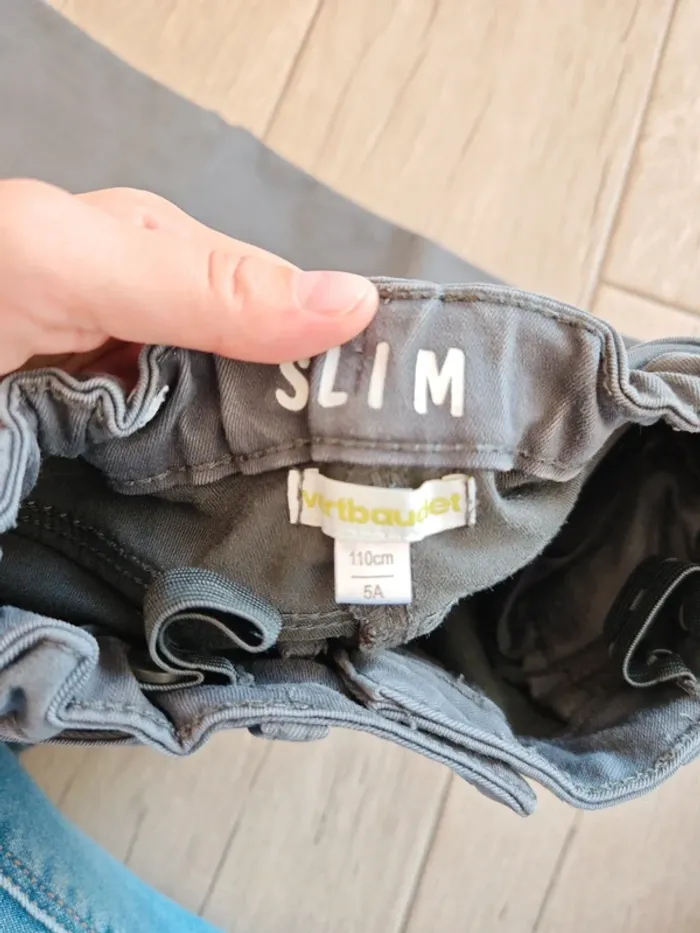 Ensemble 5 ans jeans gris et t-shirt rose chat - photo numéro 7
