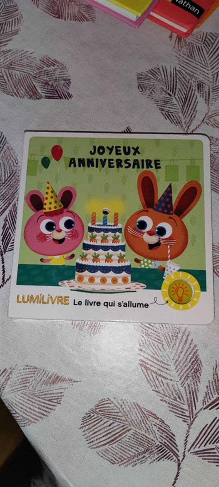 Livre joyeux anniversaire lumineux