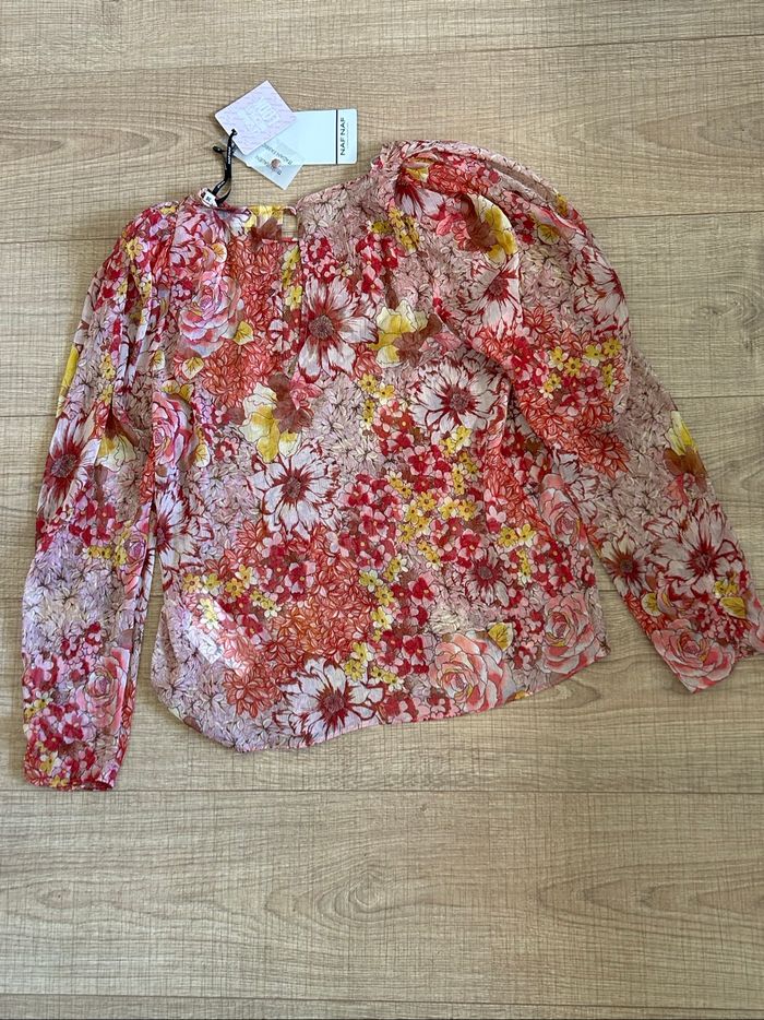 Blouse fleurie neuve à manches longues Naf Naf taille 36 (valeur 50€) - photo numéro 8