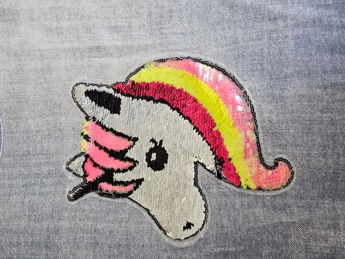 Tee-shirt à frange Licorne fille 14ans sequins - photo numéro 3