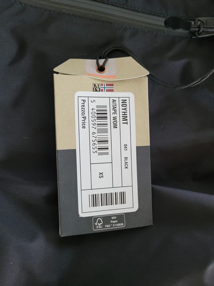 NEUF Veste blouson Napapijri noir zip fermeture éclair poches logos XS - photo numéro 4