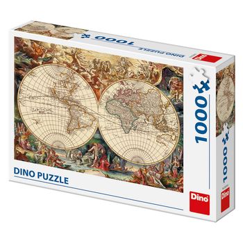 PUZZLE VIEILLE CARTE DU MONDE MAPPEMONDE 1000 PIECES 532496 DINO