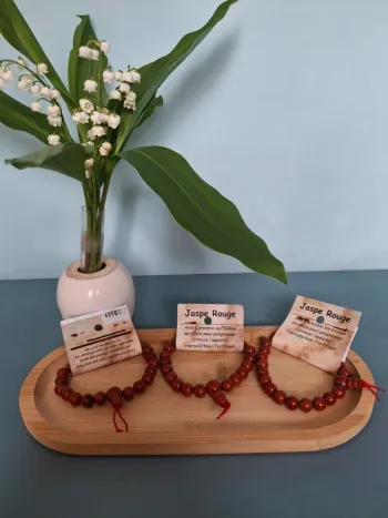 Bracelet en Jaspe rouge – Énergie & Protection
