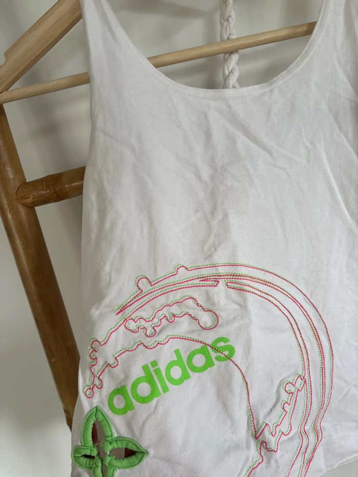 débardeur blanc adidas taille 10 ans - photo numéro 3