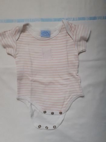 Body manches courtes rayé rose