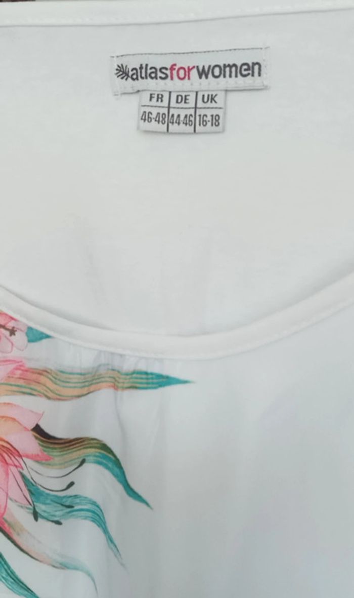 T-shirt été fluide fleuri Atlas taille 46/48 - photo numéro 8