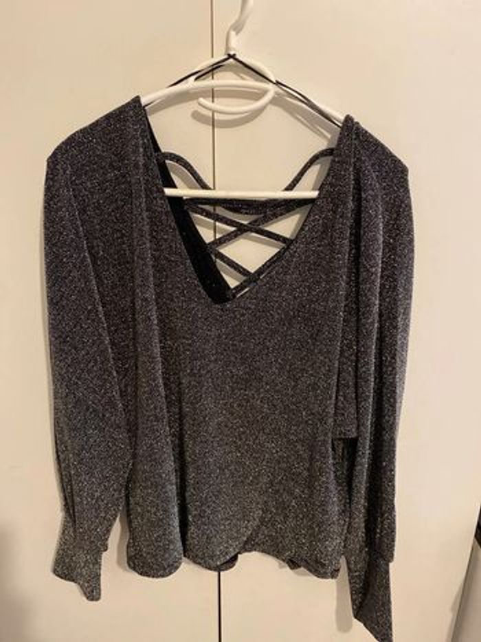 Pull gris taille L neuf