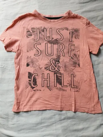 T-shirt corail 8/10 ans Peppers