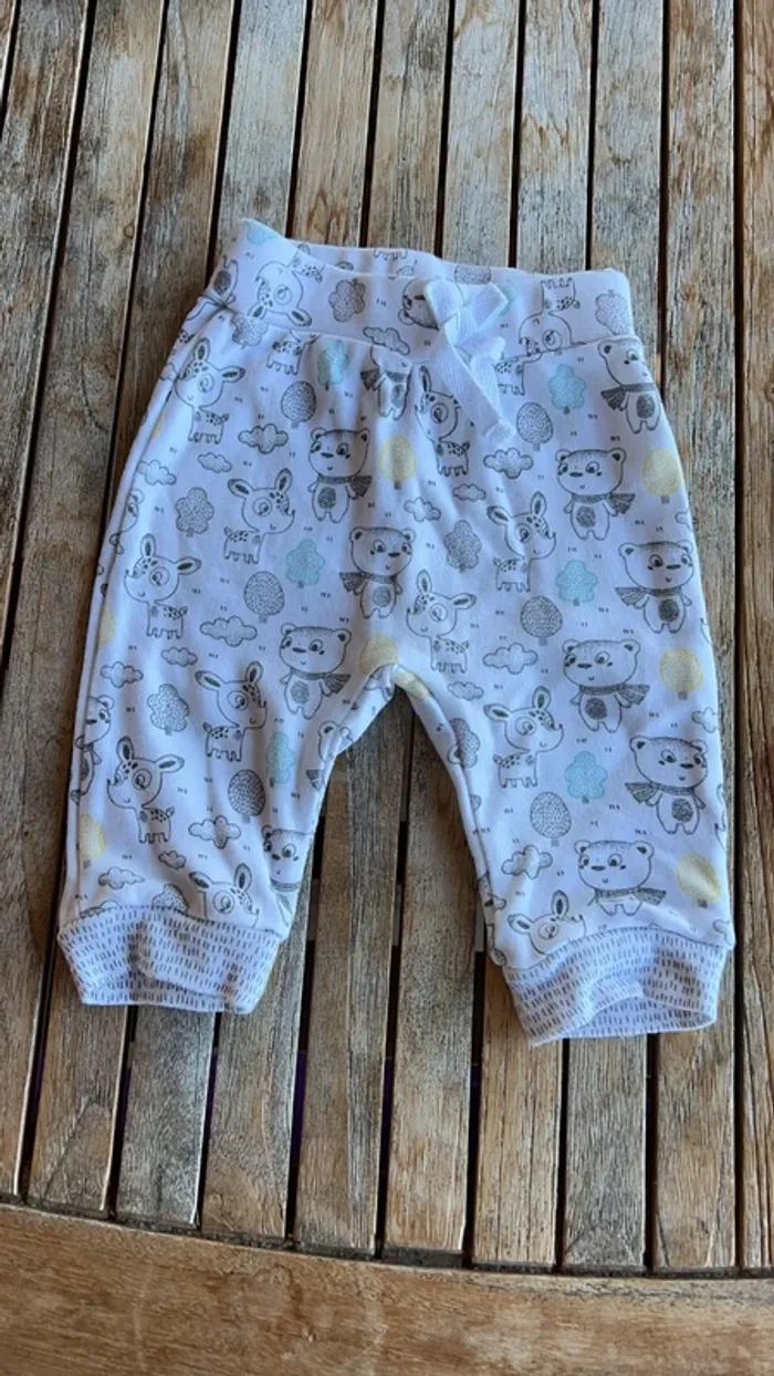 Pantalon souple en coton bébé- 1 mois