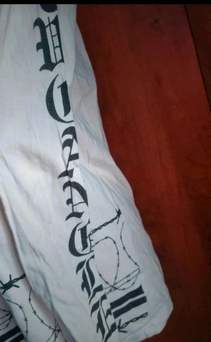 T-shirt à manches longues 2xl blanc - photo numéro 6