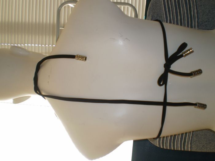 haut de maillot de bain noir et argent t 38 - photo numéro 9