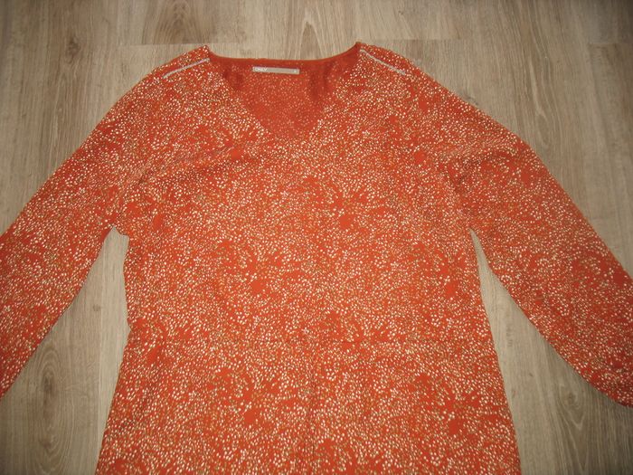 ROBE ML MARRON A PETITS MOTIFS "ONLY" - TAILLE XL - n°01 - photo numéro 4