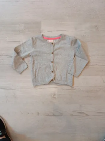 Gilet gris à paillettes Hema 98cm