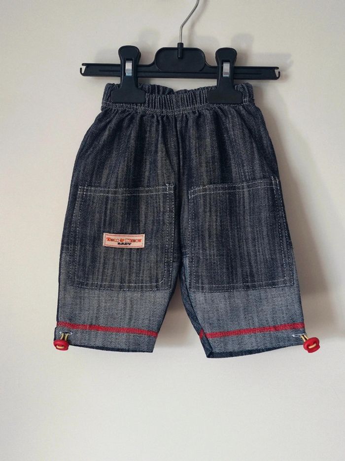 Pantalon jean gris bermuda