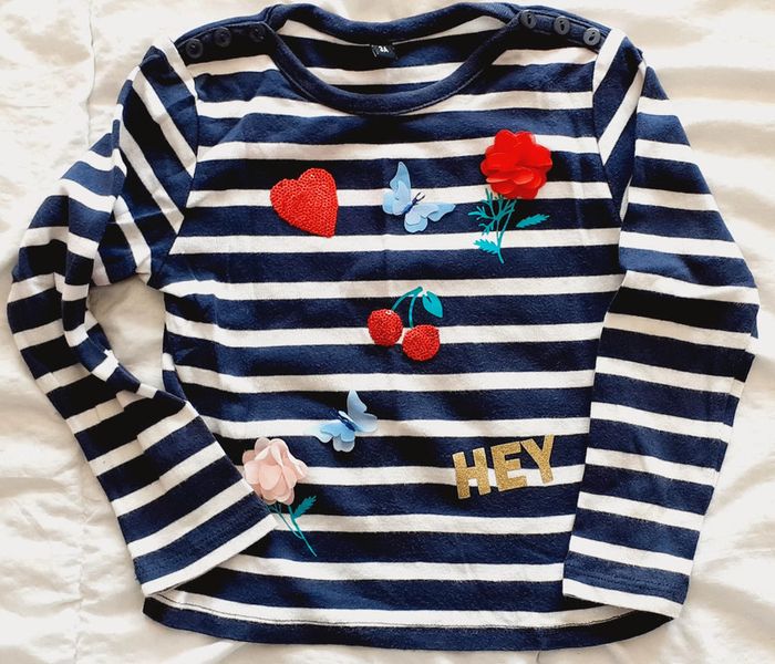 T-shirt manches longues fille 3-4 ans