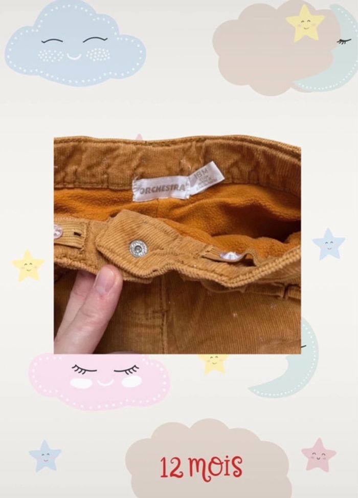 Pantalon avec doublure fille 12 mois - photo numéro 3