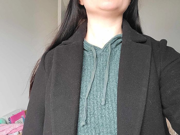Manteau trench mi-long noir hiver Missguided - photo numéro 3