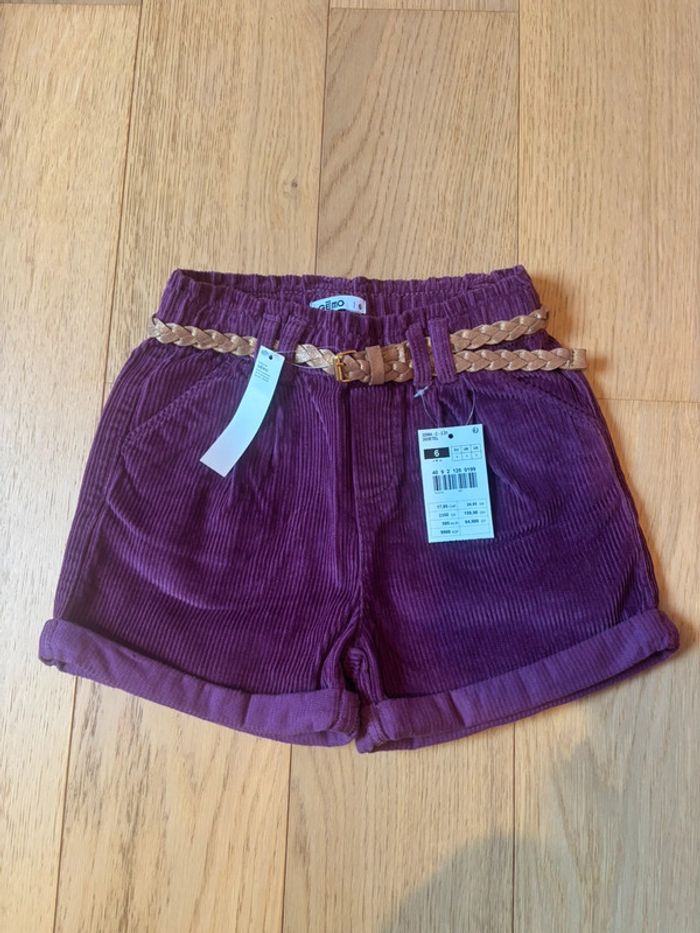 Neuf - Short velours Gemo