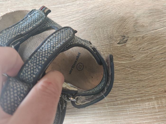 Chaussures sandales scratch bleu Vertbaudet Taille 21 - photo numéro 5