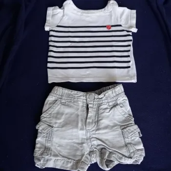 Lot short et t-shirt Jacadi 6 mois