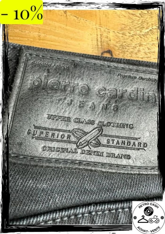 Jean black star pierre Cardin noir homme taille w36/l34 - photo numéro 2