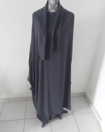 Jilbab gris 2 pièces neuve
