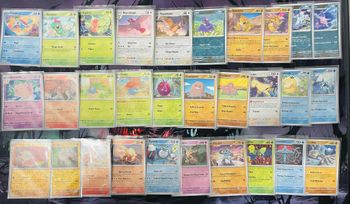Lot Pokémon 151 – 52 reverses + 25 holos (77 cartes)
