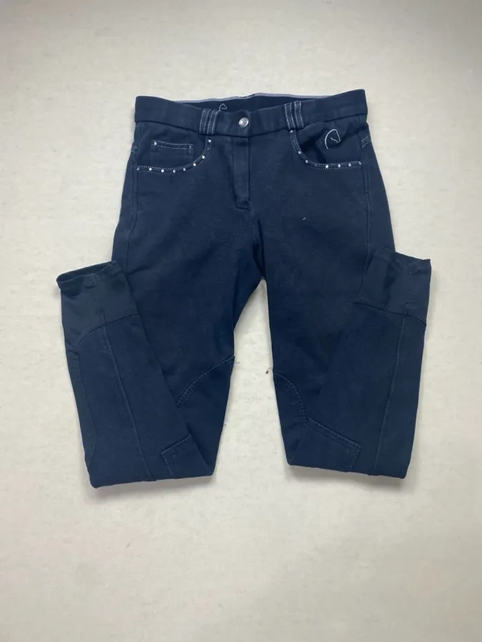 Pantalon Equithème noir strass – Taille 34 – Très bon état - photo numéro 4