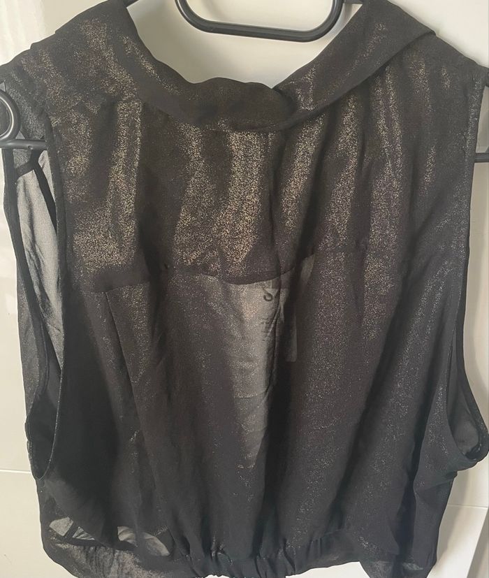 Haut Cop Copine TS sans manches couleur noir brillant Neuf avec étiquette - photo numéro 7