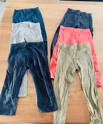 Lot de 6 leggings fille 6 ans