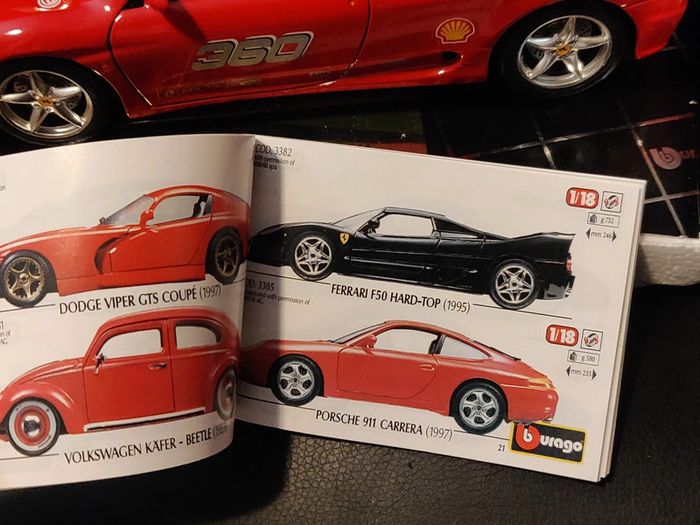 Ferrari 360 Modena Challenge #360 - Rouge - 25 Ans En Boîte - Bburago 1/18 - photo numéro 7
