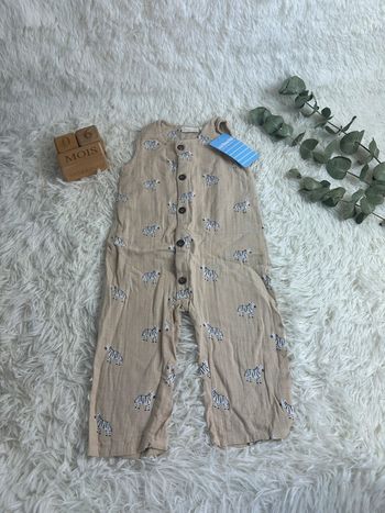 Combinaison beige zèbre Jojo Maman bébé taille 6-12 mois