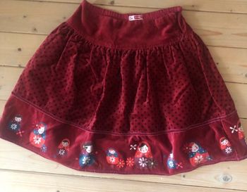 Jupe en velours DPAM poupées russes