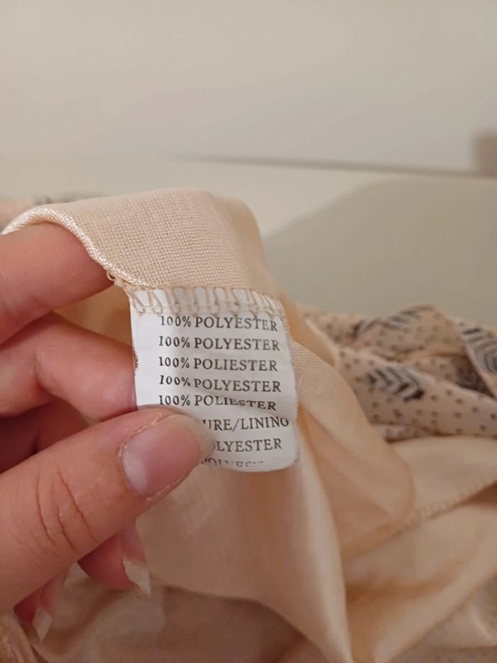 Robe fluide à imprimé Plumes Flamant Rose taille S 36 - photo numéro 11